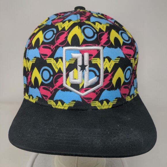 JL Snapback Hat Multicolor One Size Adjustable Embroidered Justice League - Picture 2 of 8